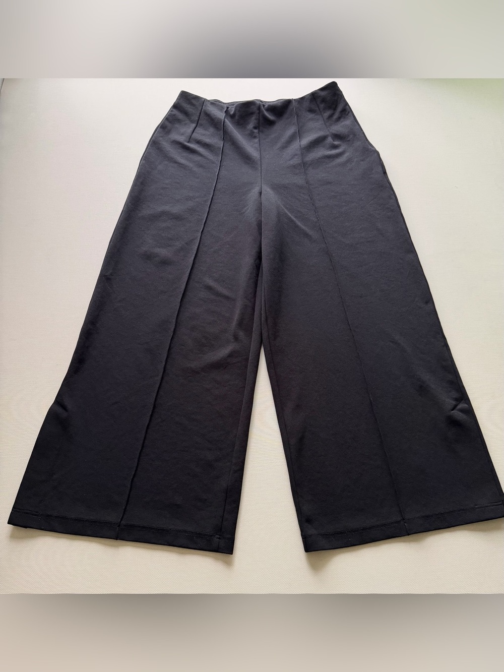 H&M Black Wide-Leg High-Rise Trousers
